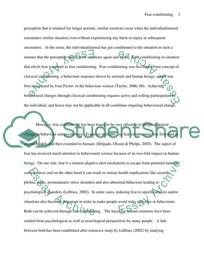 What is fear conditioning and what are the neural mechanisms underlying it