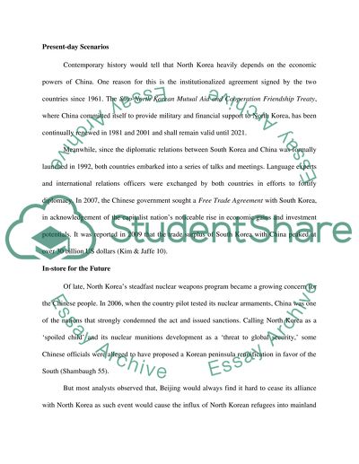 International Relations: The Story of China and the Two Koreas