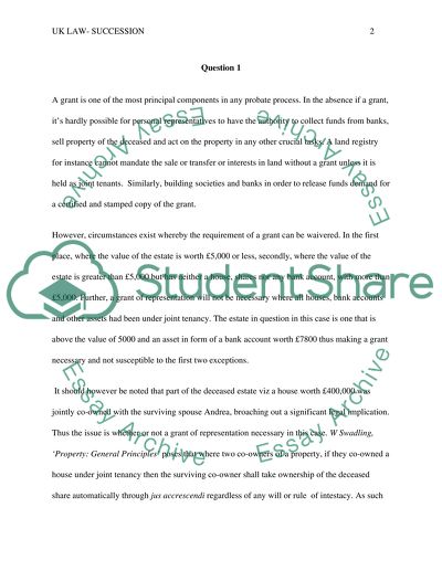 UK-Law Succession Issues