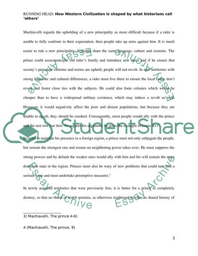 How Western Civilization is shaped by what historians call others,