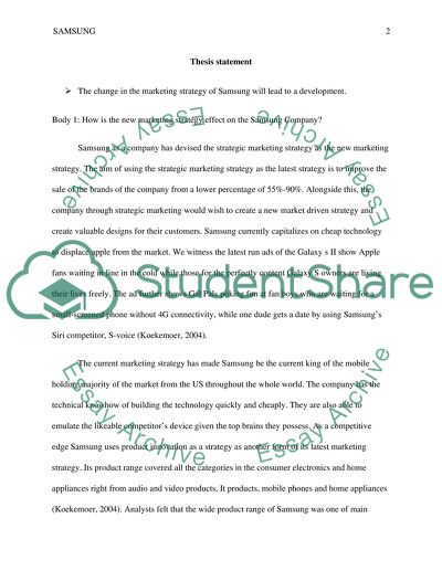 Changes in Samsung Marketing Strategy