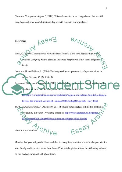 African Studies ( Role-Playing Assignment )