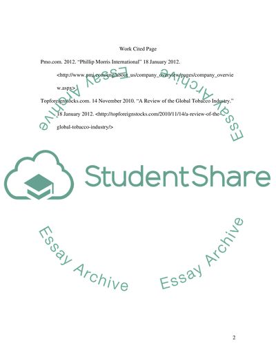 Analysis of Phillip Morris