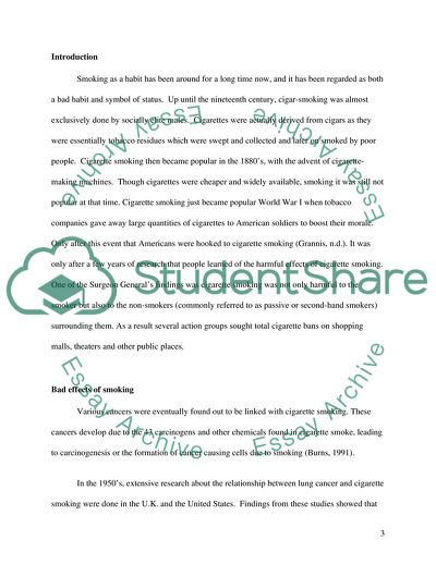 Should Smoking Be Banned in Public Places