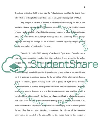 Economics; Policy Recommendation-FOMC