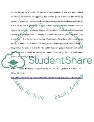 Worming your way to better health by Science News