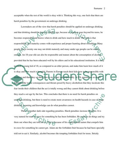 Is penalties harsh enough on underage drinking and should parents be held accountable