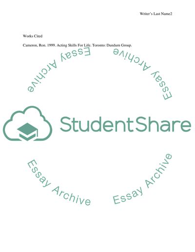 Theater Course Reflection