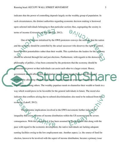 Occupy Wall Street Movement