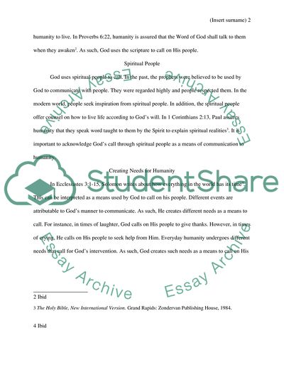 Understanding How God Calls