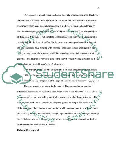 What is meant by development