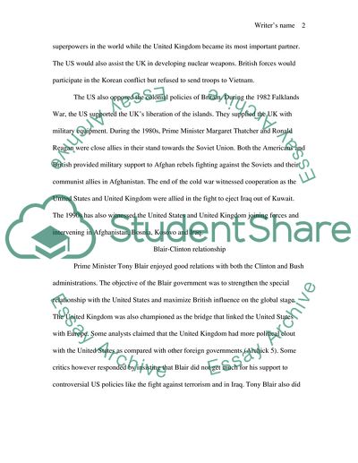 United States-United Kingdom Special Relationship