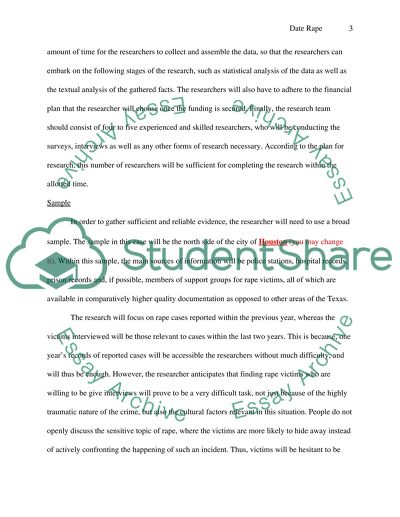 Resources Needed for Date Rape