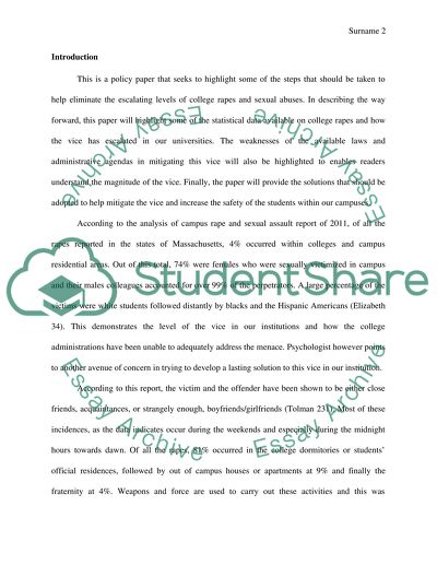 Solution to Campus Rapes across the US