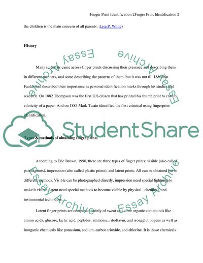 Fingerprinting Identification Mark