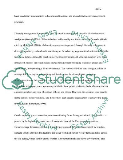 Diversity Management Policies