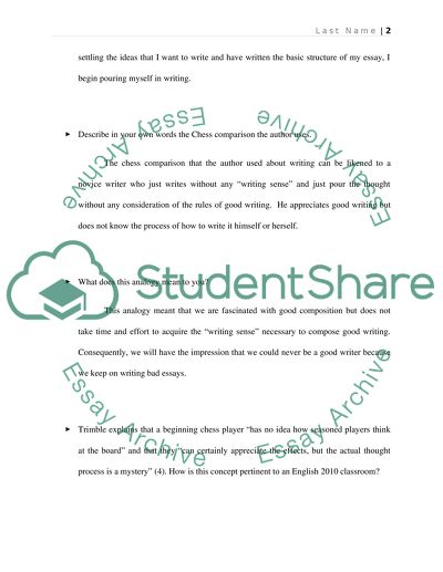 Writing Response 5: Thinking Well