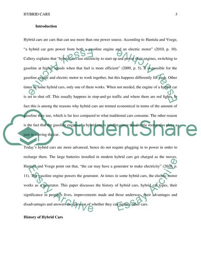 A Brief History of Hybrid Cars