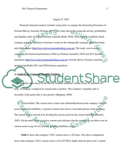 Financial Statements for Harvey Norman Australia
