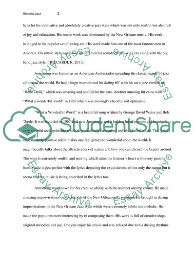 Louis Armstrong and his place in jazz history