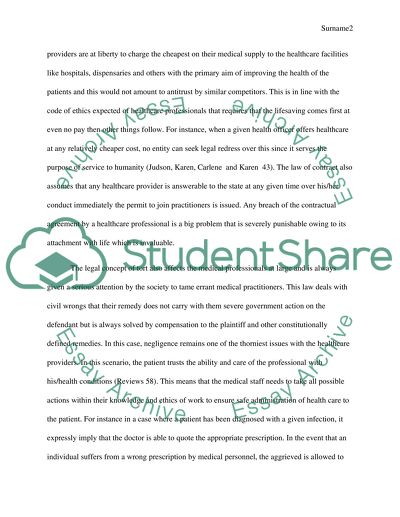 Legal and ethical issues in health occupations