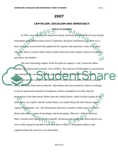 Proposal Essay Ideas Review To The Book Capitalism Socialism And Democracy Teaching Philosophy Essay also Essay Of Newspaper Review To The Book Capitalism Socialism And Democracy Essay Essays On Reading