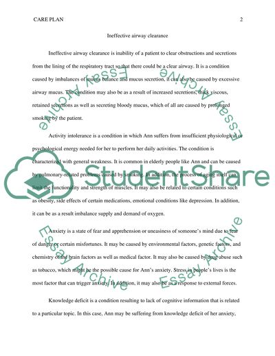 Ineffective Airway Clearance