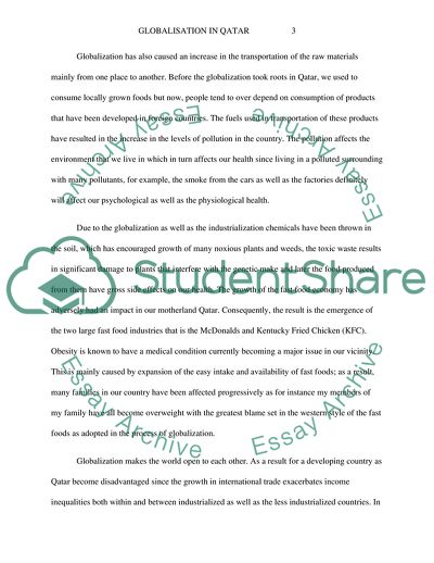 Effects of Globalization in Qatar