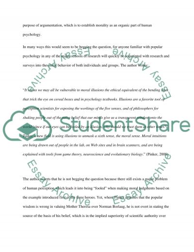 Essay Of Poverty The Moral Instinct By Steven Pinker Essay Example Topics And Text Preview Outline Of An Essay also Informative Speech Sample Essay Essay On Moral Essay On Importance Of Moral Education My Childhood How To Write A Hook For A Persuasive Essay