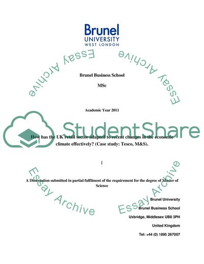 How has the UK retail sector adapted to recent changes in the economic climate effectively