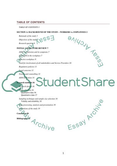 Occupational Health Policies in HIV/Aids Management Programmes within Organizations