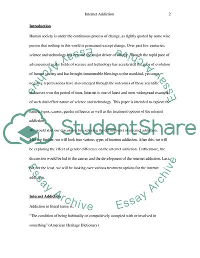 Social Problem on Internet Addiction