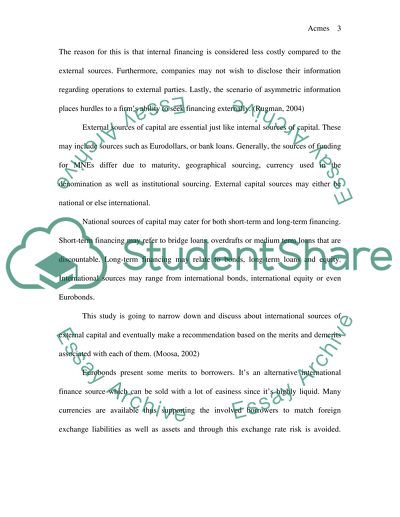 FINANCE COURSE ASSIGNMENT