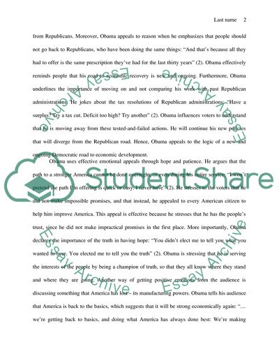 Critique of a Speech or Presentation (or editorial