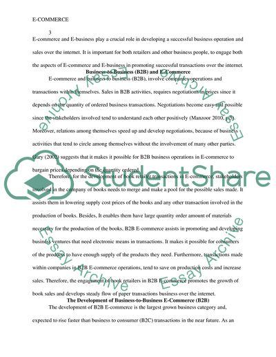 The Use of E-Commerce by Book Retailers