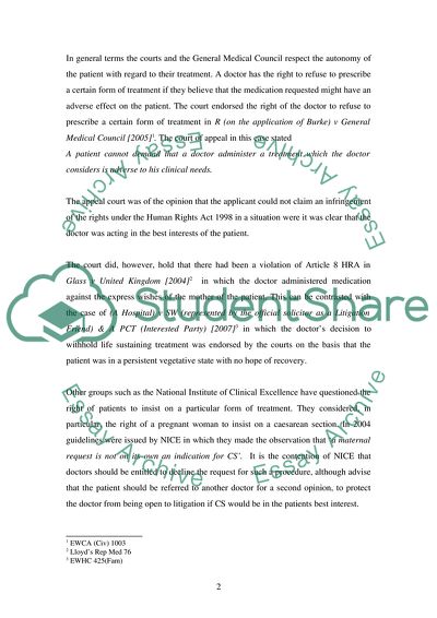 The Aspects of the Medical Law in the UK