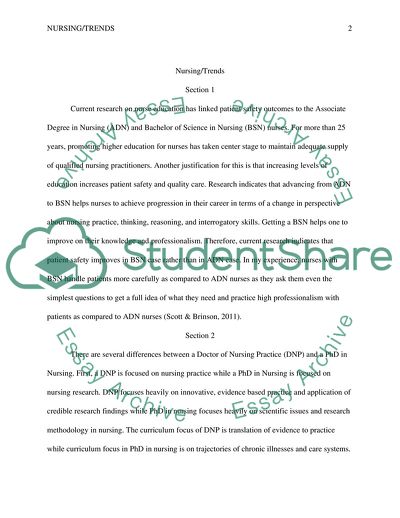Nursing Practice as Complementary Degrees