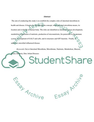 The Role of the Intestinal Microbiota in Health and Disease