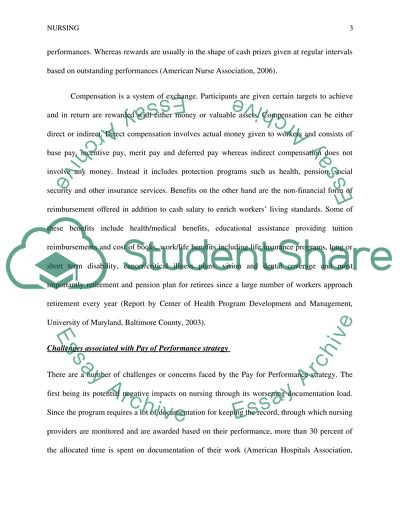 The impact of Pay for Performance program