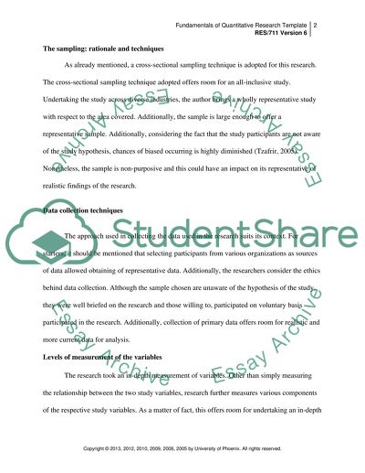 Fundamentals of Quantitative Research Template