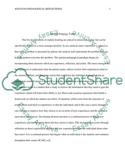 Page I: Spiritual Dimension. Page II: Ignatian Pedagogy Today:
