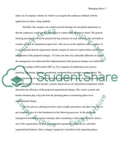 Managing Employee Stress in Out-patient Settings