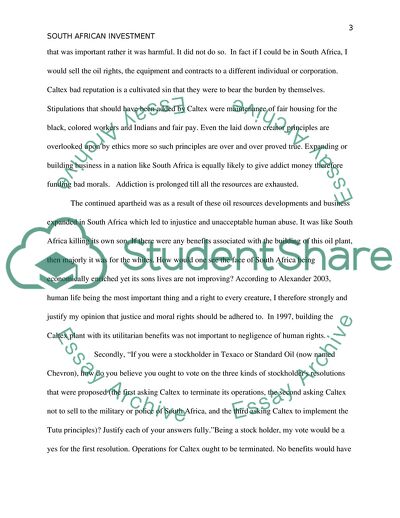 South African Investment