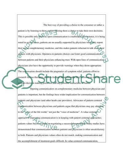 Should patients have choice