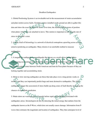 Deadliest Earthquakes