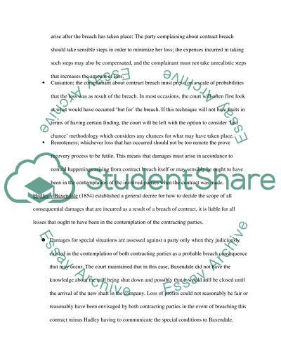 Breach of Contract Issues