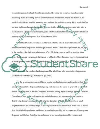 Various Aspects o f Literature Played in the Madame Bovary Novel