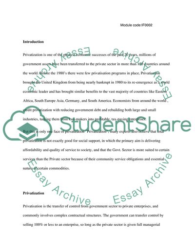 Privatisation Advantages and disadvantages