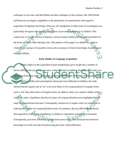 Are Children Born with Innate Knowledge of Grammatical Rules