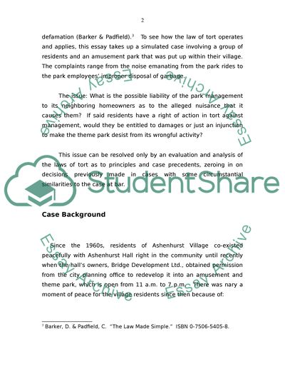 Homeowners file a tort claim against a theme park